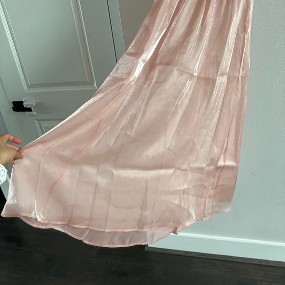 NWT Reformation Glory Shimmer Pink Flutter Sleeve Dress - Picture 2 of 7